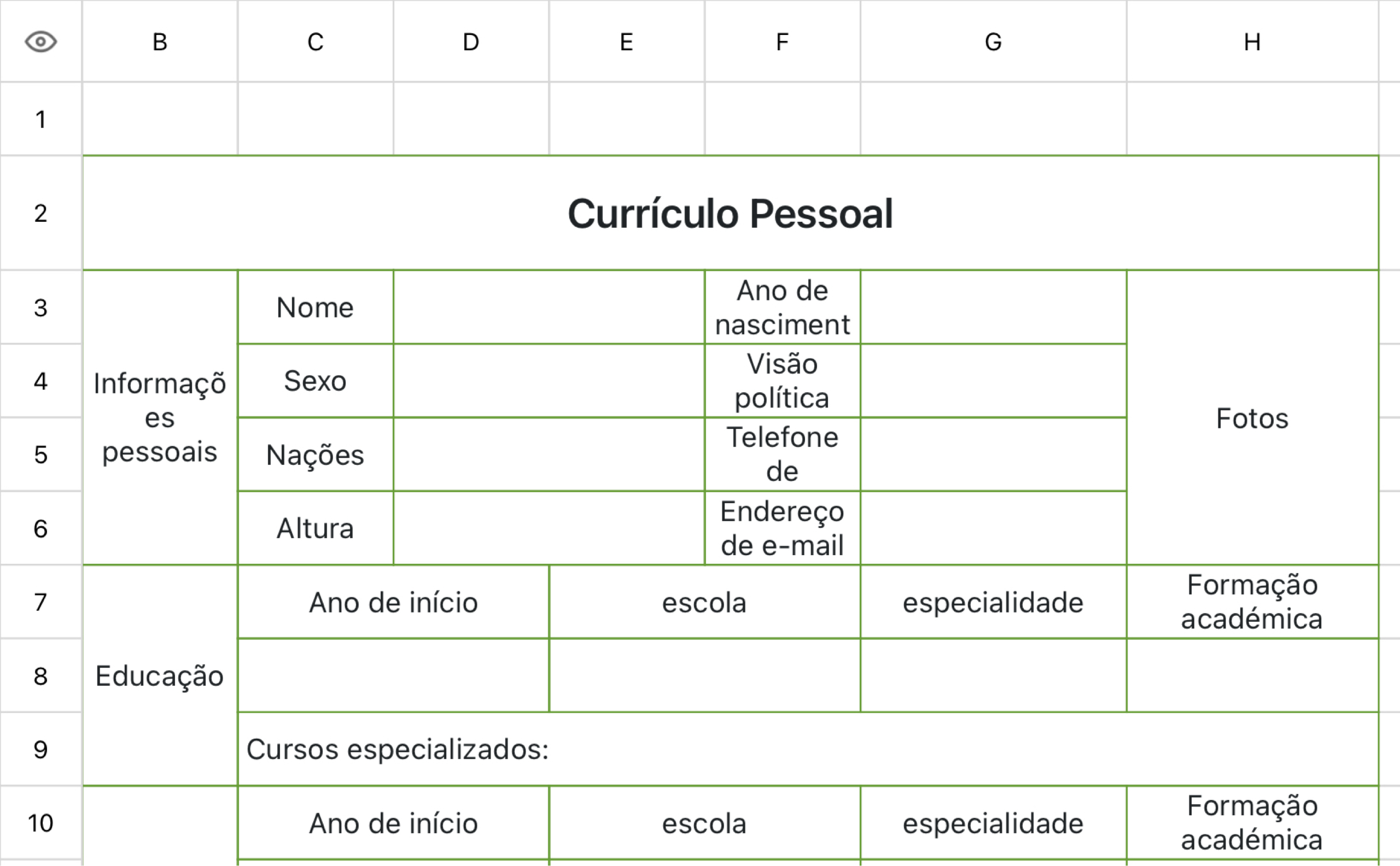 Atmosfera Clássica Currículo Pessoal